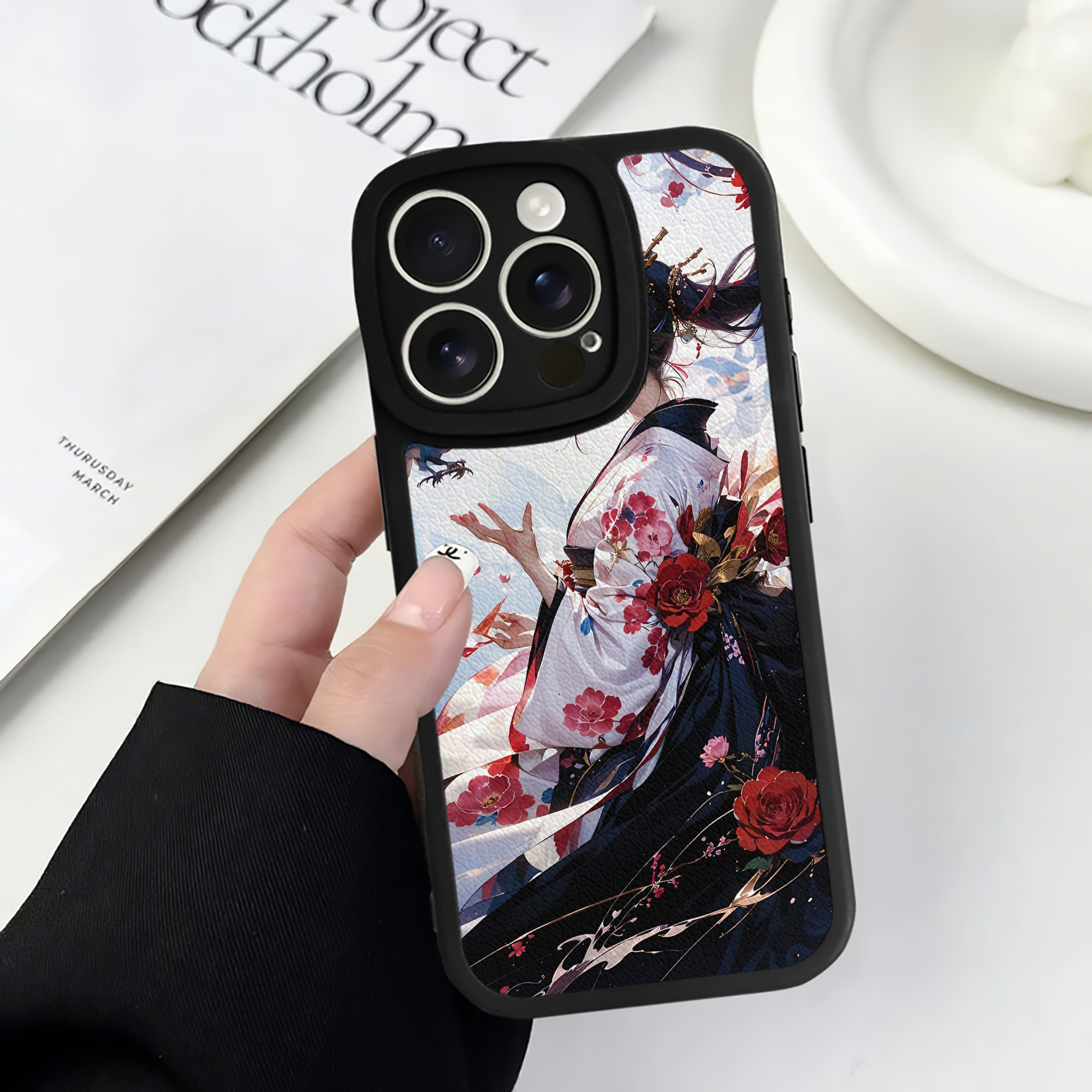 （画像用） 刀剣乱舞 Touken Ranbu 【iPhone 16シリーズ対応】シリコンスマホケース（レザー調） 材質：シリコン